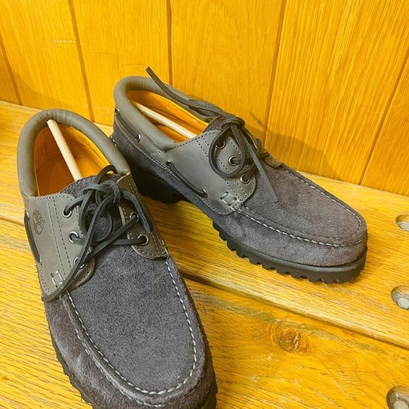TIMBERLAND MEN\'S AUTHENTIC HANDSEWN BOAT SHOE MD GREY FULL GRAIN A29Y5 ALL SIZES main image 7